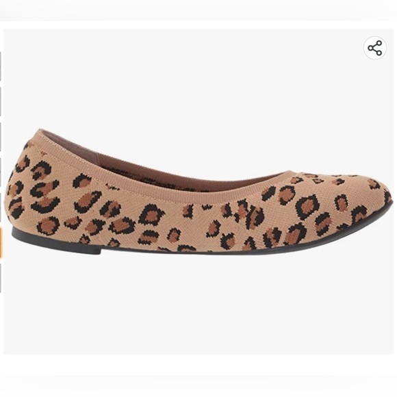 AMAZON Essentials Women's Knit Ballet Flat Leopard Print - Picture 2 of 8